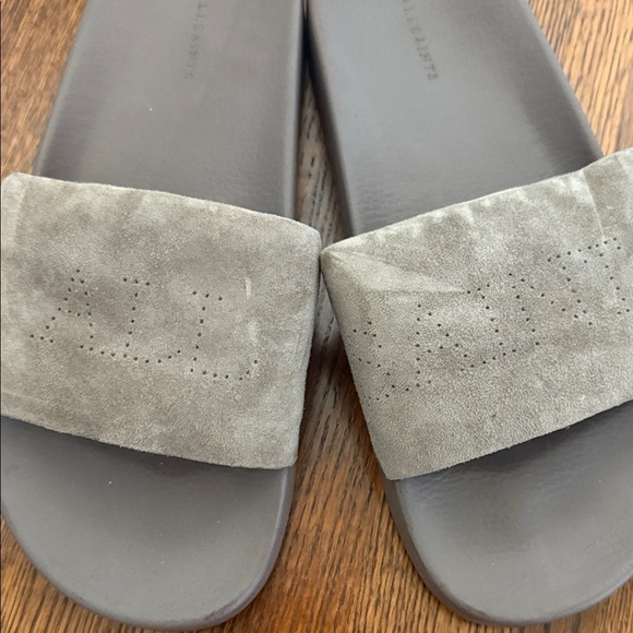 ALL SAINTS Suede Slide Sandals - Picture 2 of 6